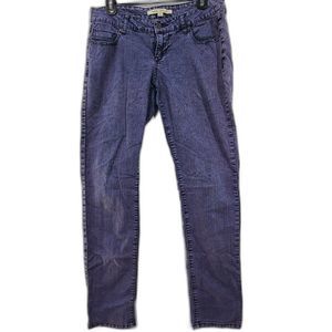 Purple Acid Wash Skinny Jeans Womens Waist 28